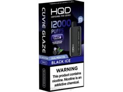 Best HQD Flavors | HQD CUVIE GLAZE engangs vape 12000 Svart is 86LXD134