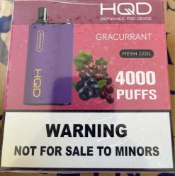 HQD Disposable Vape Review | HQD BOX 4000 drag gracurrant 86LXD98