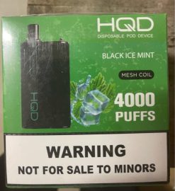 HQD Disposable Vape Review | HQD BOX 4000 drag svart ismynte 86LXD108