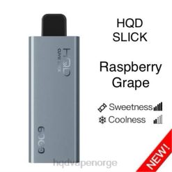 HQD Vape Norge | HQD CUVIE SLICK 6000 drag glatt bringebærdrue 86LXD21