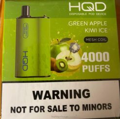 HQD Vape Oslo | HQD BOX 4000 drag grønt eple kiwi is 86LXD82