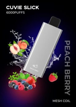 HQD Vape Shop | HQD CUVIE SLICK 6000 drag glatt ferskenbær 86LXD26