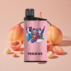 IGET Bar 3500 Puffs Engangs Vape Fersken Is med Mesh Coil og 1400 mAh batteri