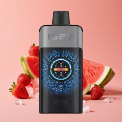 IGET ONE 12000 Puffs Engangs Vape Jordbær Vannmelon Is med 2700 mAh Batteri og Stort Bøyelig Fargeskjerm