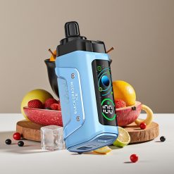 Razz Bar 45000 Puffs Engangsdamp Svart Drake Is med Justerbar Luftstrøm, 1.0 Ohm Mesh Coil, Type-C-lading