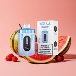 Razz Bar 50K Puffs Engangsdamp Bringebær Vannmelon 1.0 Ohm Mesh Type-C 2% Nikotin