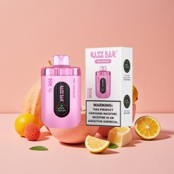 Razz Bar 50K Puffs Engangsdamp Rosa Sitronade 1.0 Ohm Mesh Type-C 2% Nikotin