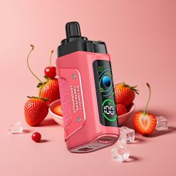 Razz Bar Engangsdamp 45000 Puff Jordbær Kirsebær Is Mesh Spole Justerbar Luftstrøm Type-C