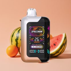 SMOK Spaceman SP40000 Zero Nikotin Engangsdamp med 20ml Saftig Fersken Vannmelon, 1000mAh, Skjerm